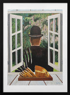 Man At Open Window, arte de Tom Blood con marco