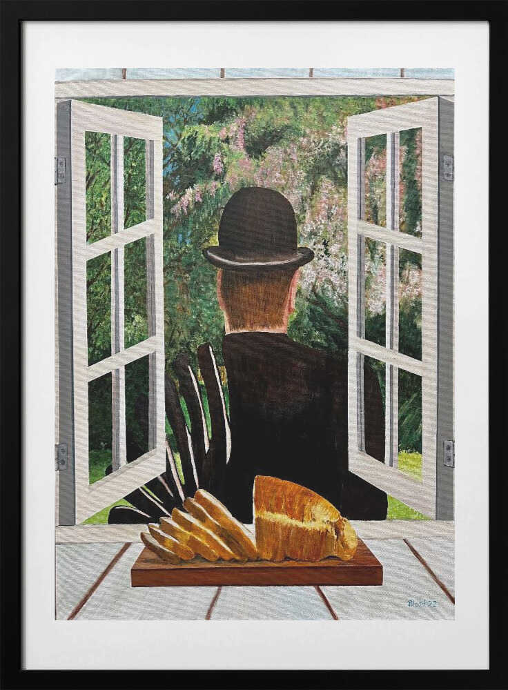 Man At Open Window, arte de Tom Blood con marco