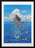 Ocean Butterfly Transformation, arte de Tom Blood con marco