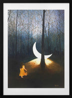 Enchanted Forest Moon, arte de Tom Blood con marco