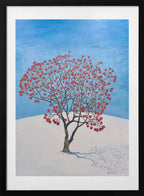 Winter Tree Red Berries, arte de Tom Blood con marco