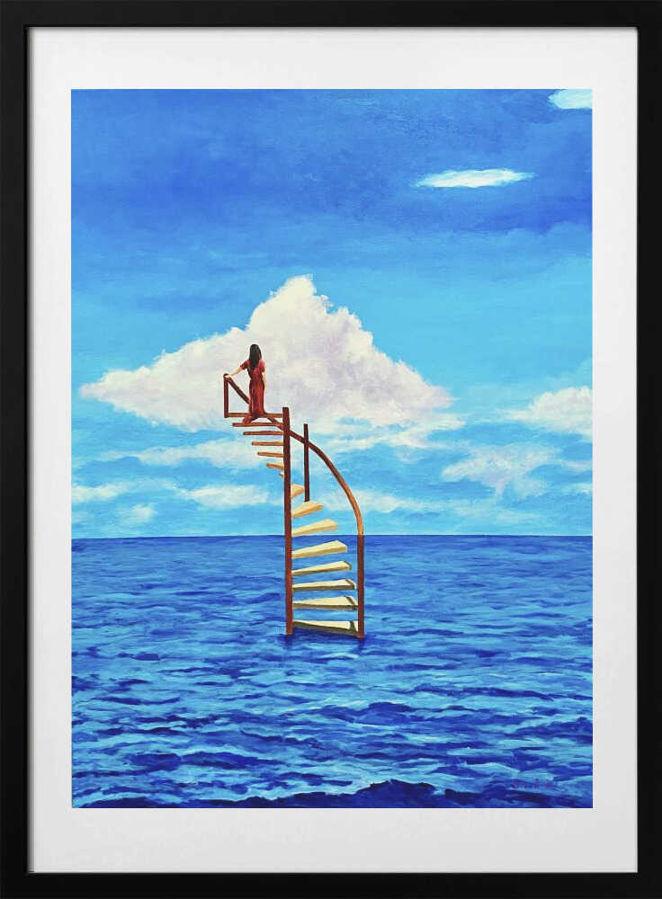 Stairway To Cloud, arte de Tom Blood con marco