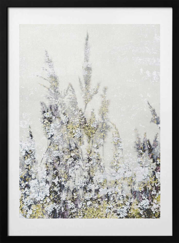 Frosted Golden Reeds, arte de Imaginative con marco
