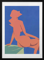Nude Woman In Hat, arte de Little Dean con marco