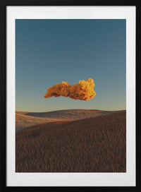 Dreamy Orange Cloud, arte de Javier Pardina con marco