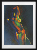 Colorful Abstract Figure, arte de Corné Akkers con marco