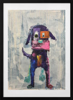Colorful Abstract Dog, arte de Owe Emfestav con marco