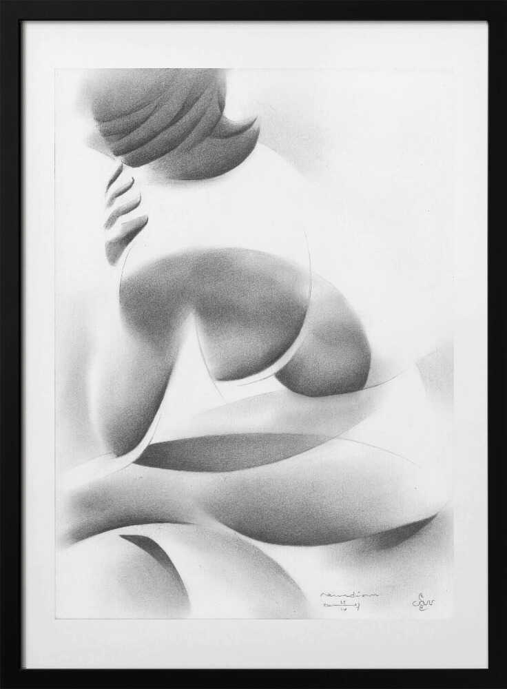 Graceful Female Form, arte de Corné Akkers con marco