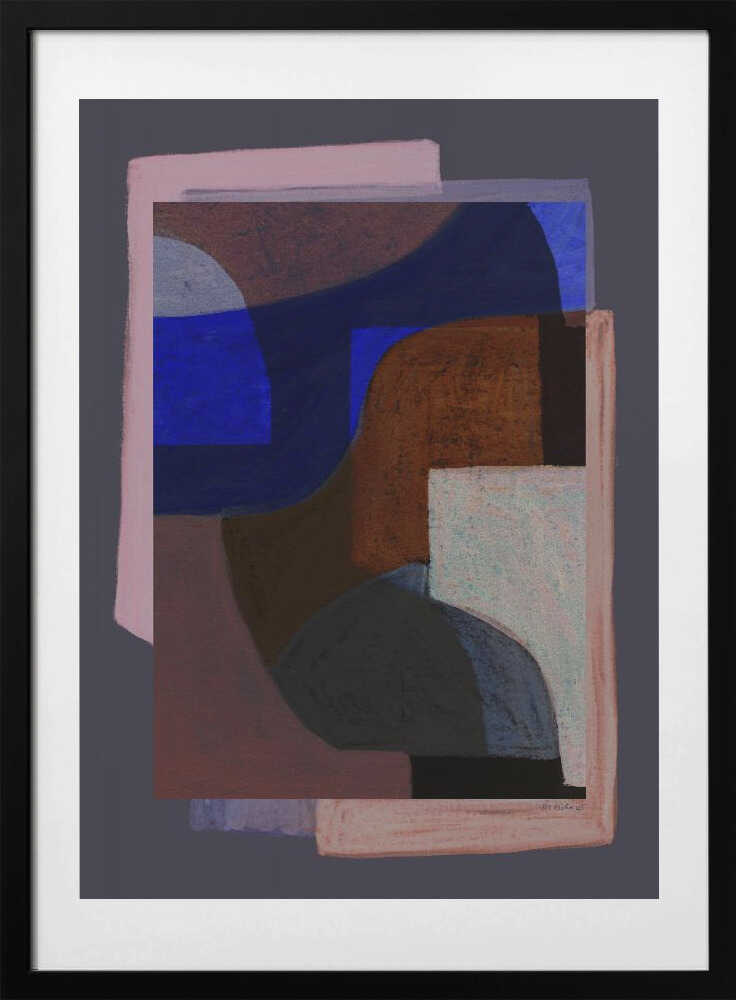 Chalks and Shapes 7X, arte de Mareike Böhmer con marco