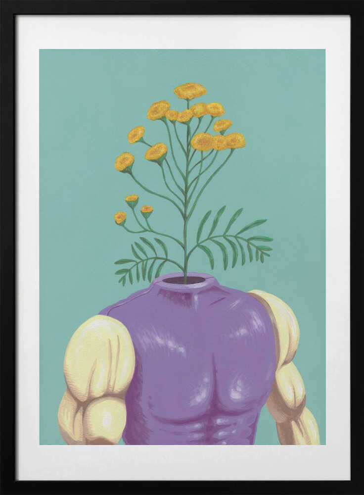 Purple Body Bloom, arte de Famous When Dead con marco