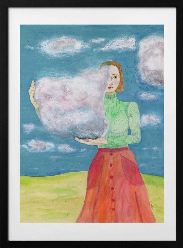 Head in the clouds, arte de Sharyn Bursic con marco