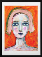 Melancholy Woman Portrait, arte de Sharyn Bursic con marco