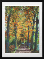 Golden Autumn Avenue, arte de Corné Akkers con marco