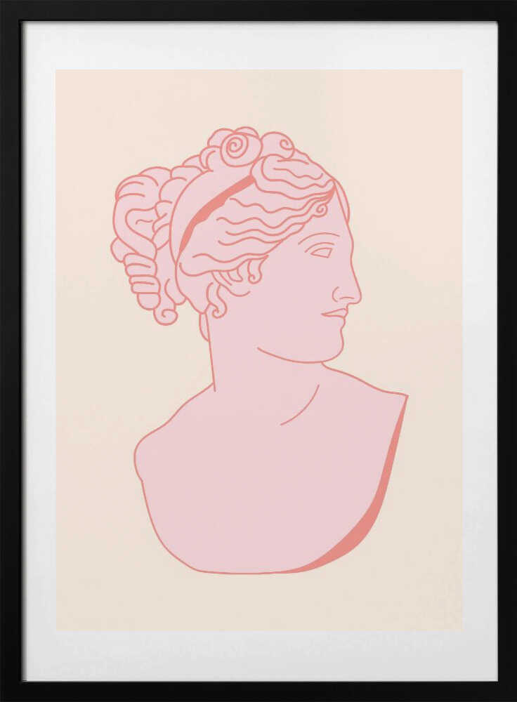 Pink Classical Bust, arte de Talitha McQueen con marco