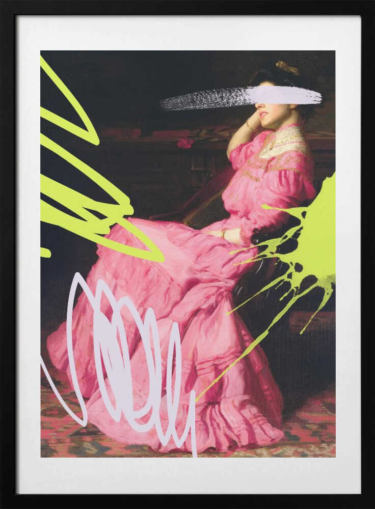 Graffiti Pink Lady, arte de Talitha McQueen con marco