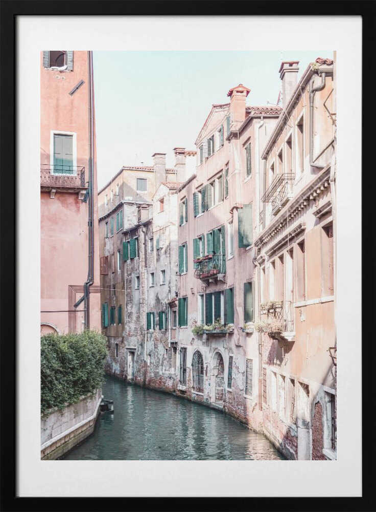 Pastel Venice Canal, arte de Talitha McQueen con marco