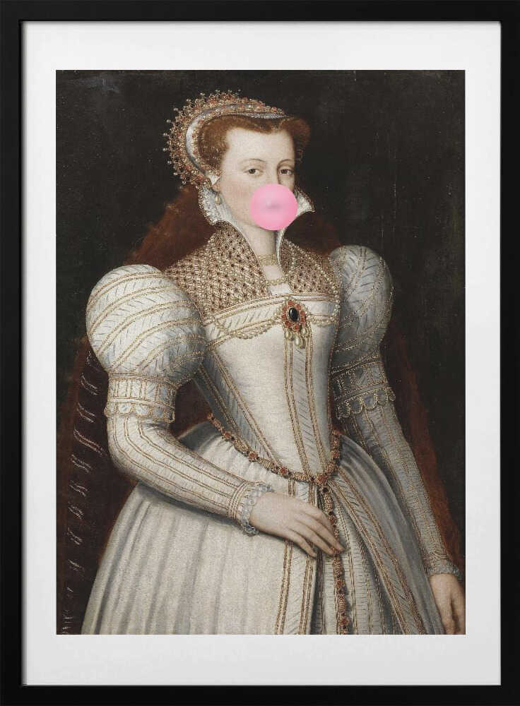 Regal Bubblegum Portrait, arte de Talitha McQueen con marco