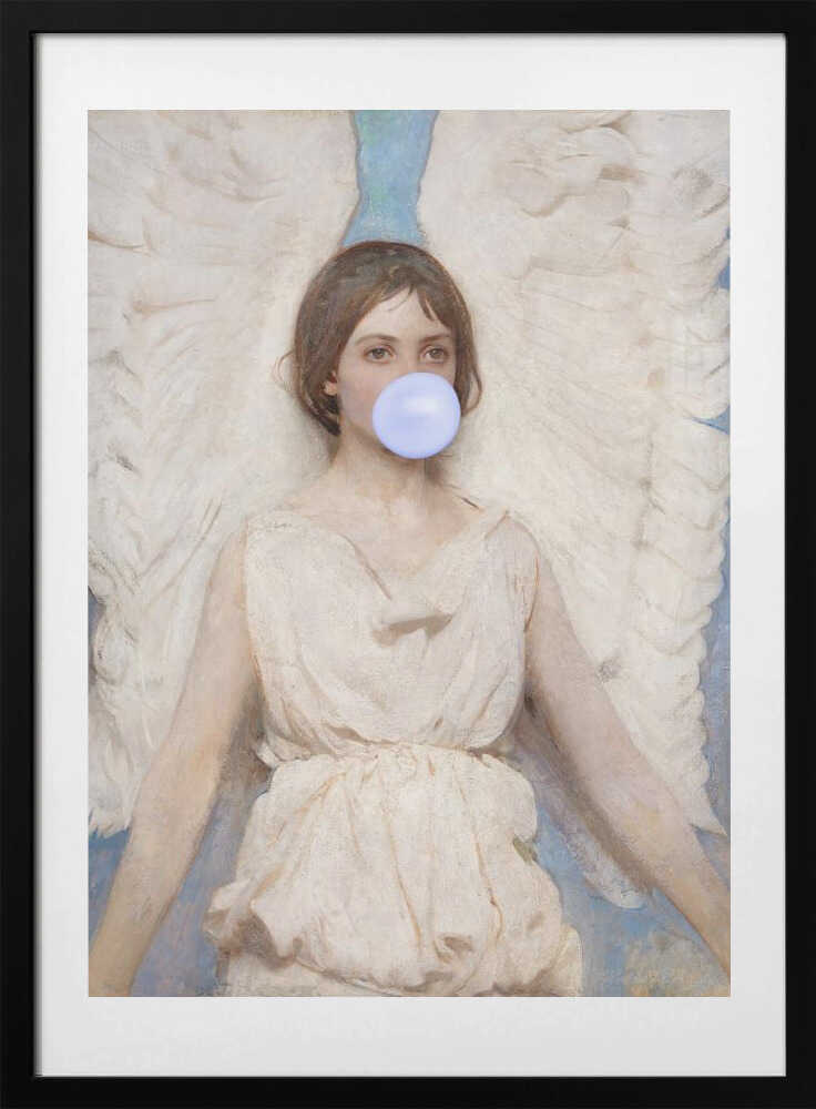 Ethereal Bubblegum Angel, arte de Talitha McQueen con marco