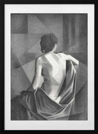 Geometric Draped Figure, arte de Corné Akkers con marco