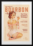 Babes of Bourbon Vol 9 Vintage Whiskey Pinup, arte de The Whiskey Ginger con marco