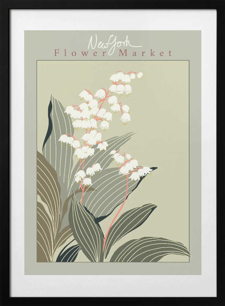 Lily Valley New York, arte de Annick con marco