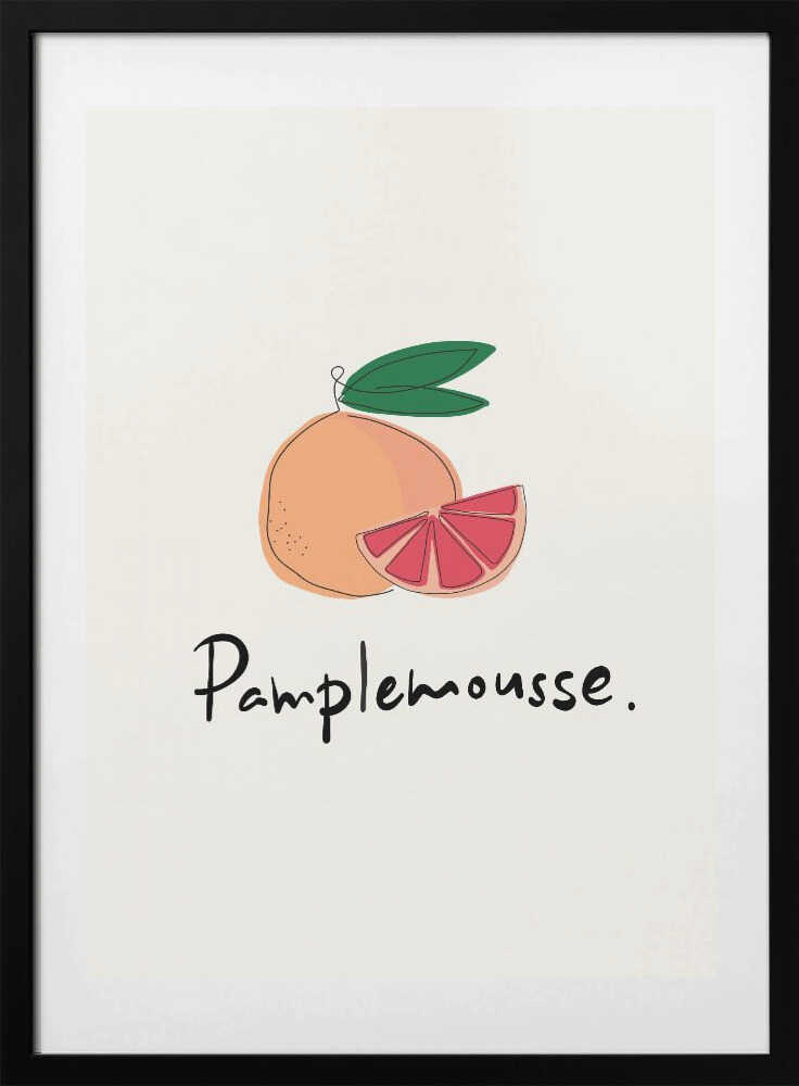 Pamplemousse Fresh Citrus, arte de Rio Soléy con marco