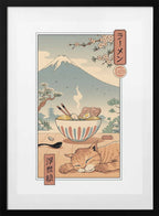 A Perfect Ramen Weather, arte de Vincent Trinidad con marco