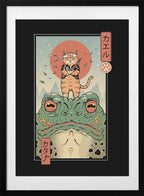 Catana and the Big Frog By Vincent Trinidad Art, arte de Vincent Trinidad con marco