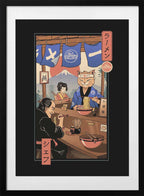 Ramen Meowster, arte de Vincent Trinidad con marco