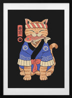 Sushi Meowster, arte de Vincent Trinidad con marco