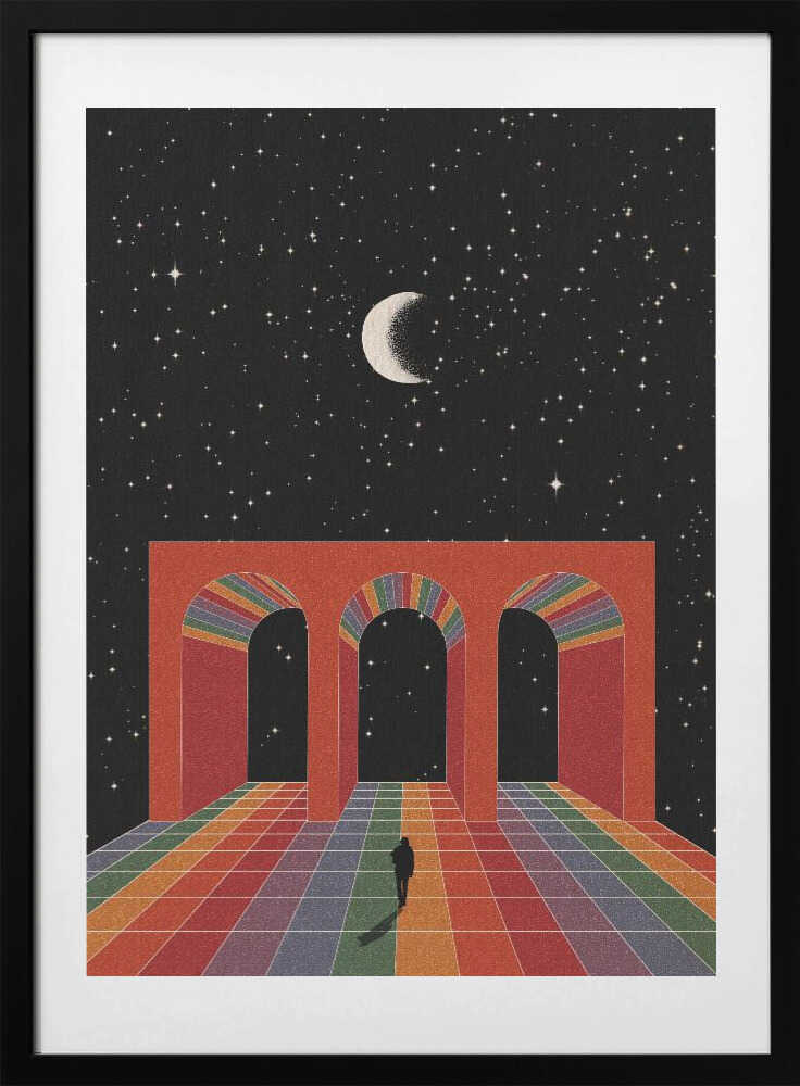 Starlit Archway Journey, arte de Nibera con marco