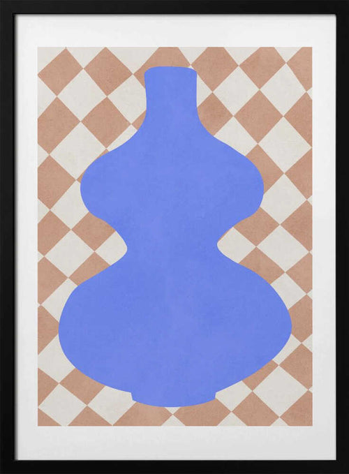 Blue Abstract Vase, arte de Vitor Costa con marco