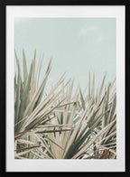 Skyward Palm Leaves, arte de Olivia Joy StClaire con marco