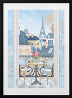 Paris Terrace, arte de Petra Lizde con marco