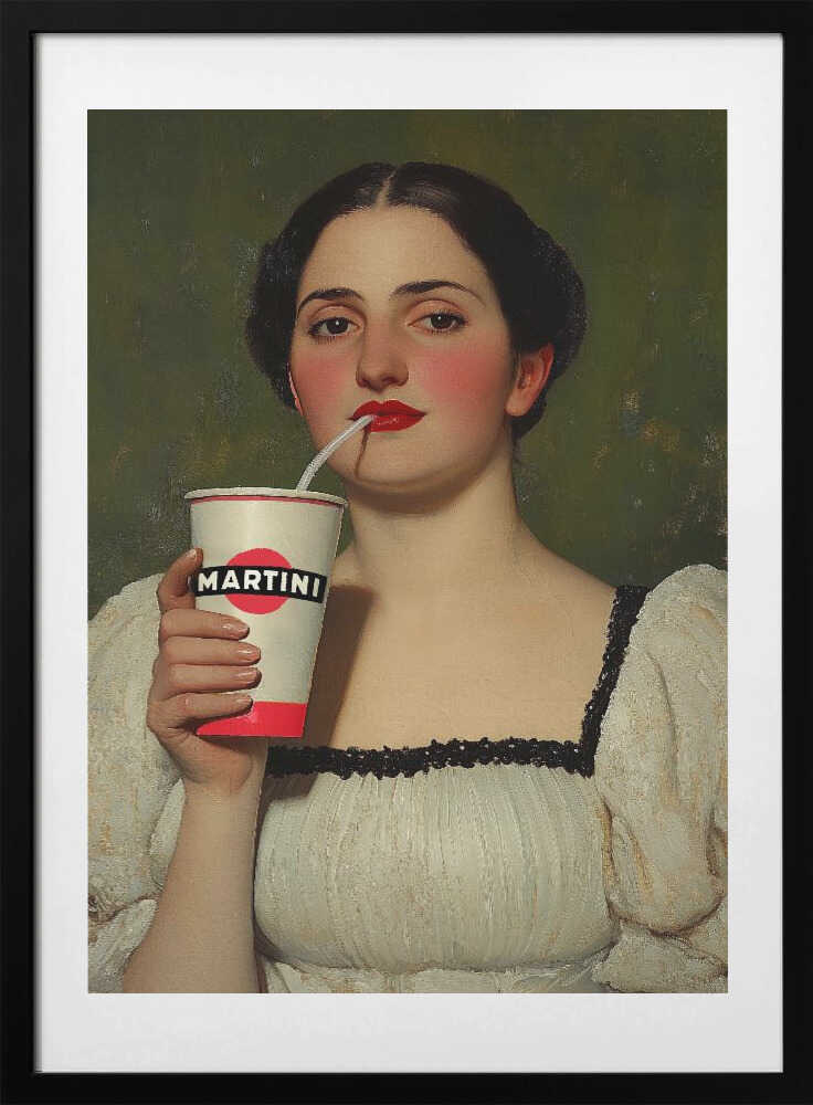 Casual Martini, arte de Dikhotomy con marco