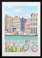 Amsterdam City, arte de Petra Lizde con marco