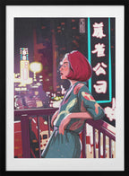 Tokyo Night Reflection, arte de Sarah Oliveira con marco
