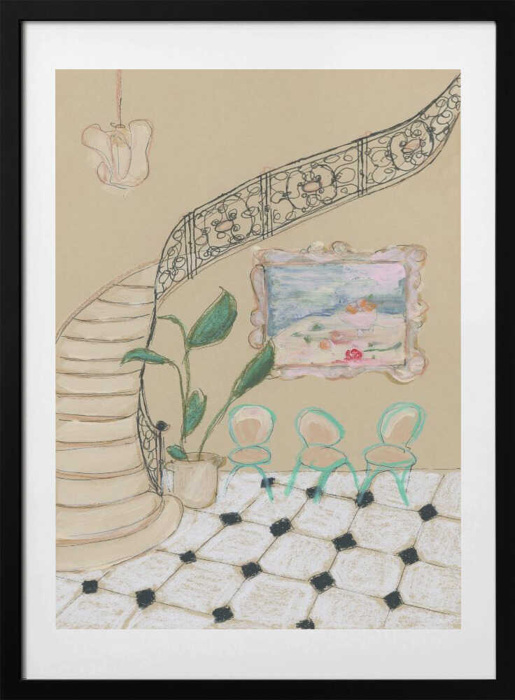 Museum Day In Paris, arte de Katharina Puritscher con marco