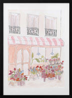 Pink Flower Shop, arte de Katharina Puritscher con marco