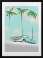 Vintage Car, arte de Nicholas con marco