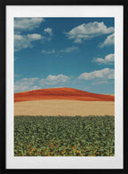 Colorful Farm Landscape, arte de Javier Pardina con marco
