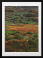 Winding Autumn Road, arte de Javier Pardina con marco