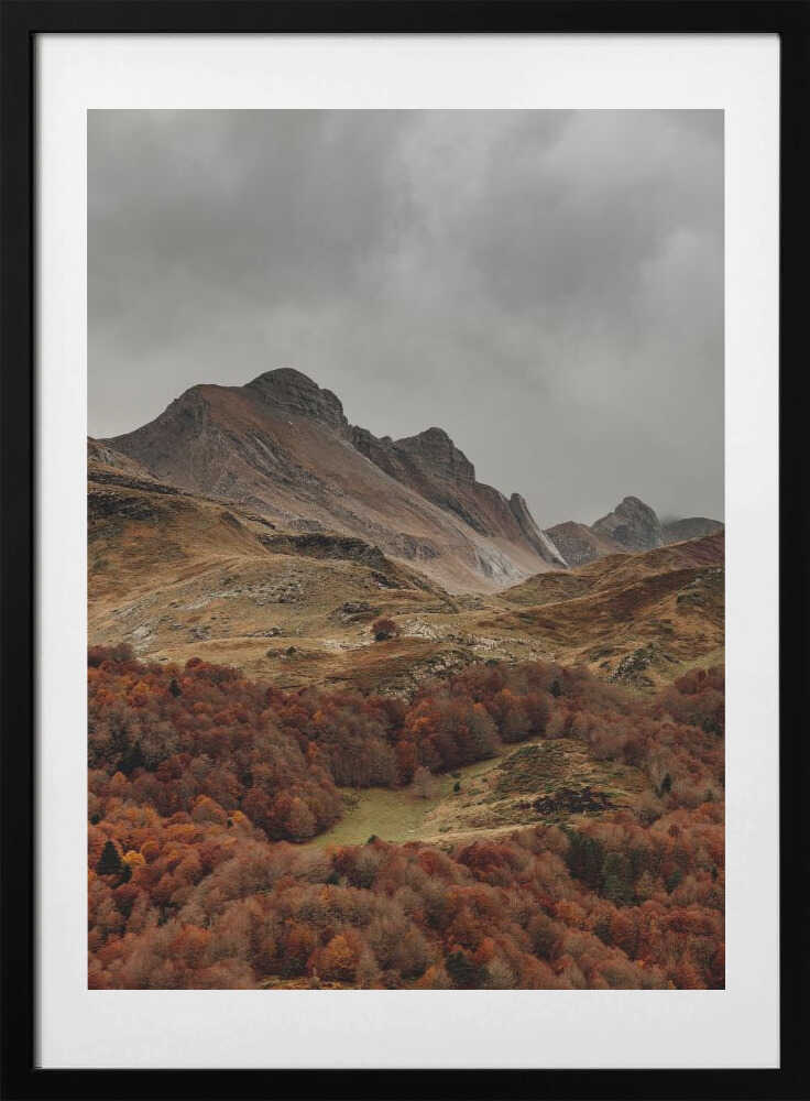 Autumn Mountain Valley, arte de Javier Pardina con marco