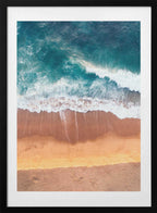 Aerial Beach Waves, arte de Javier Pardina con marco