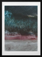 Pink Beach Ocean View, arte de Javier Pardina con marco