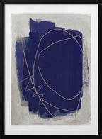 Blue Strokes 5, arte de Mareike Böhmer con marco