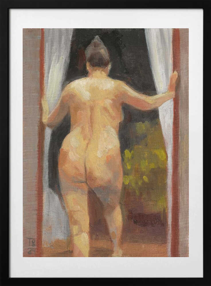Sunlit Doorway Nude, arte de Tore Bahnson con marco