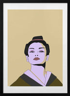 Stylized Geisha Portrait, arte de Nicholas con marco