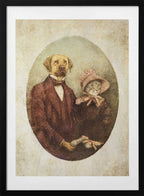 Victorian-style Portrait Couple, arte de Mike Koubou con marco