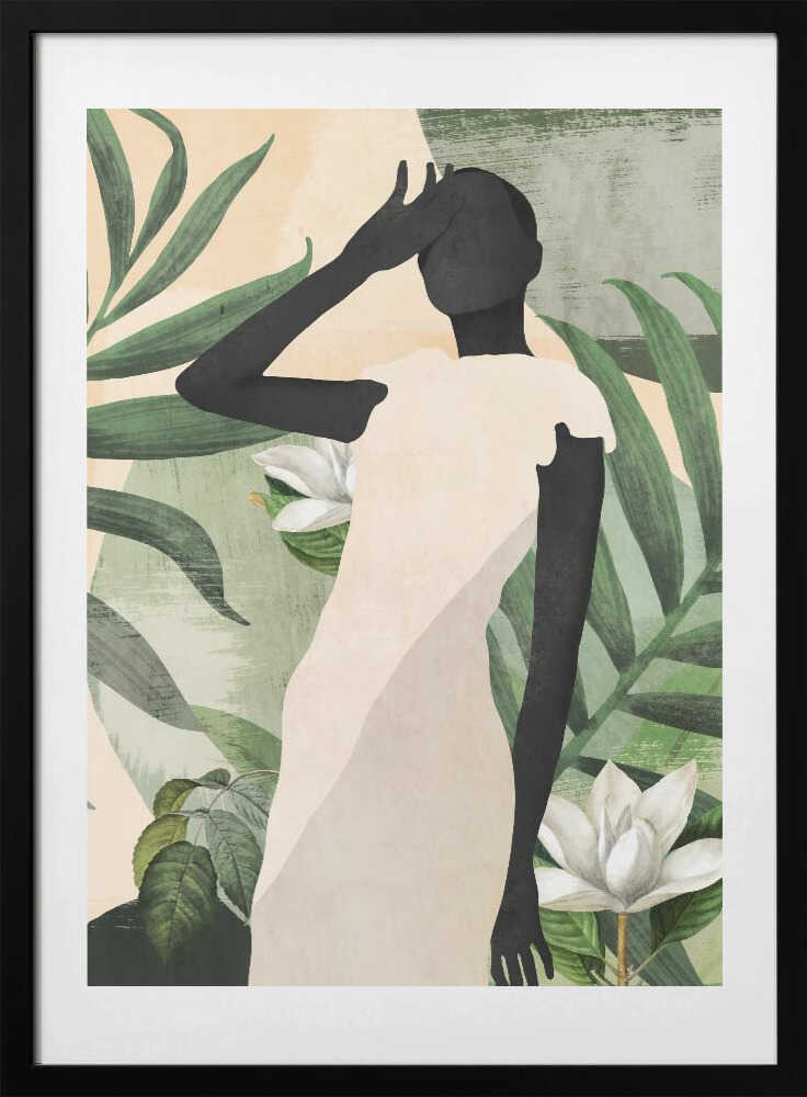 Elegant Tropical Serenity, arte de ThingDesign con marco